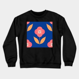 Retro floral pattern Crewneck Sweatshirt